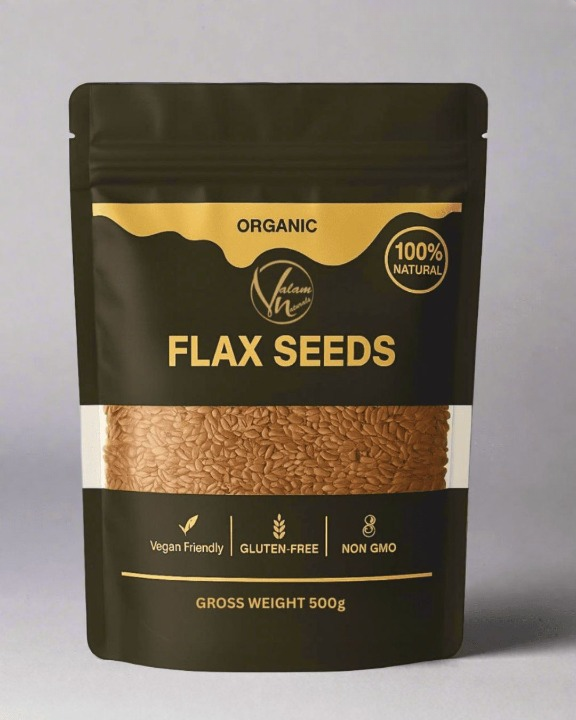 Organic Flax Seeds – 100% Natural, Gluten-Free & Non-GMO Superfood (500g)