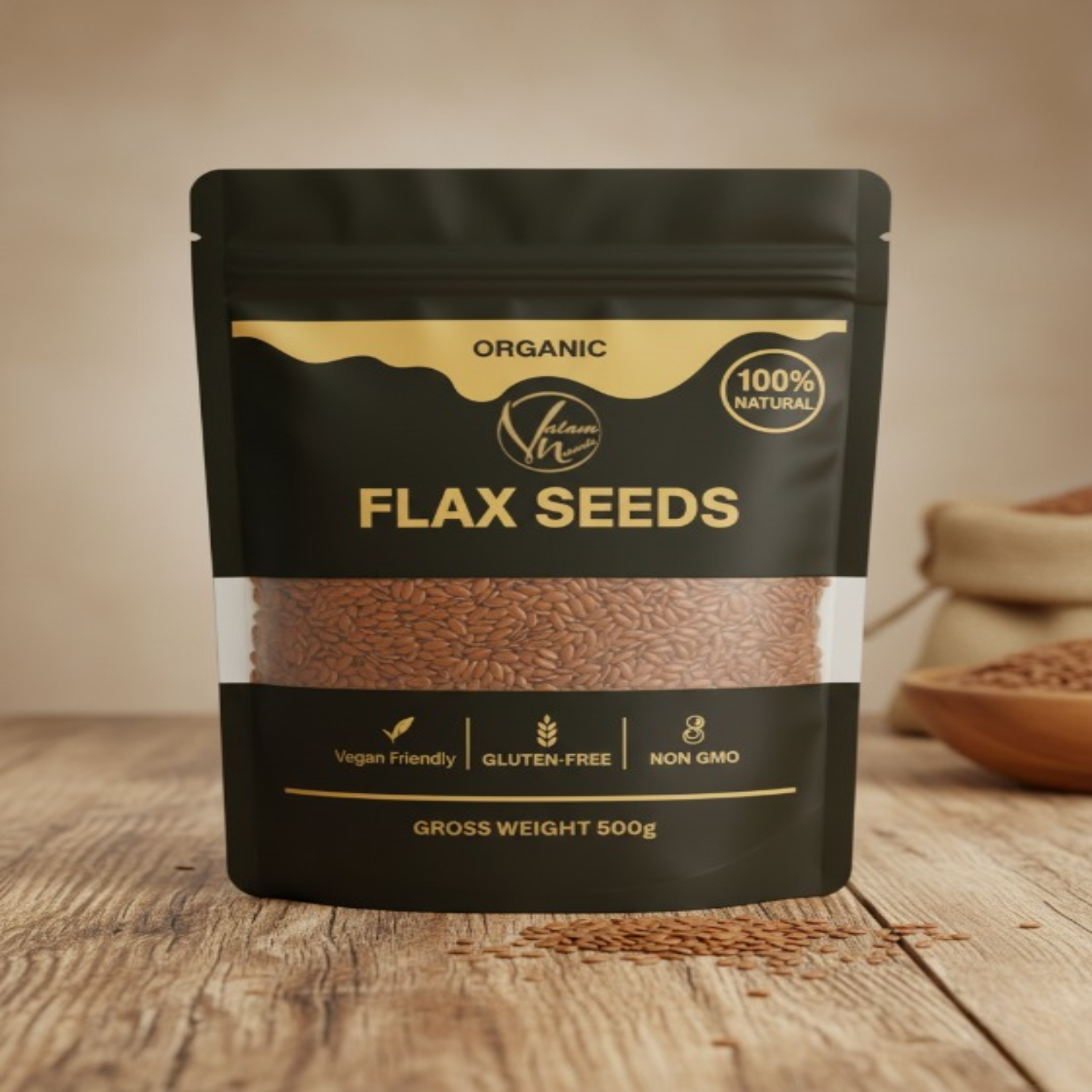 Organic Flax Seeds – 100% Natural, Gluten-Free & Non-GMO Superfood (500g)