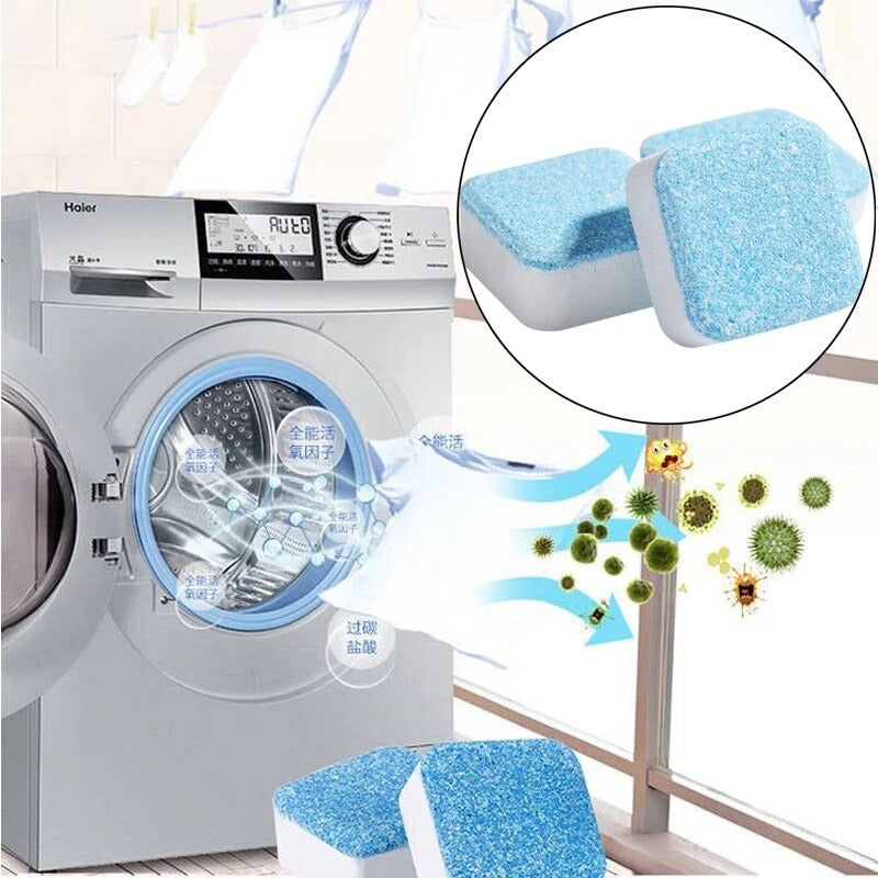 Tab Washing Machine Cleaner – Effervescent Detergent Tablets, Deep Clean for Washer & Pipes, Keeps Machine Fresh