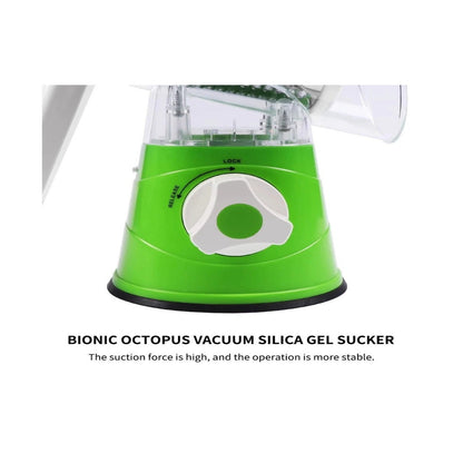 3in1 Vegetable Cutter Slicer & Grater |Table Top Drum Grater | Multi-Functional Kitchen Gadget - High Quality (Random Colour)