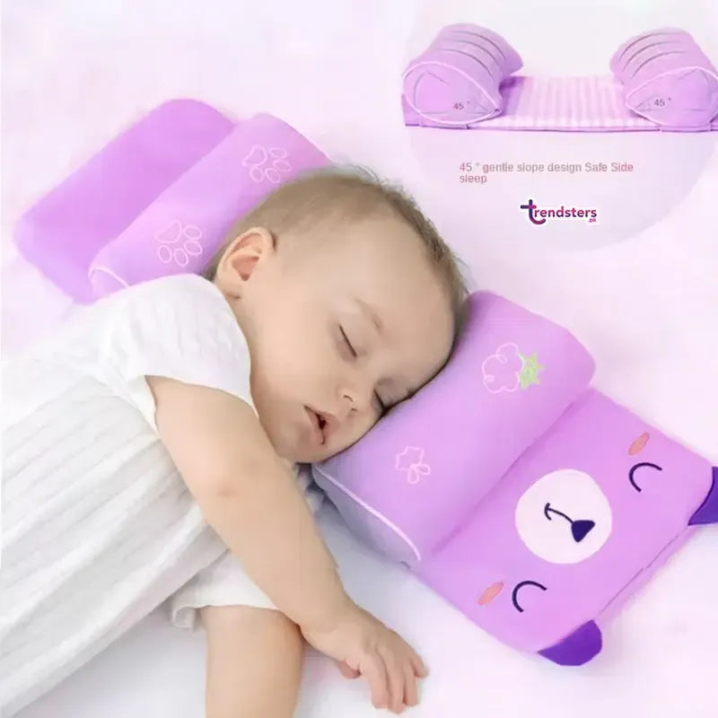 Adjustable Baby Sleeping Support Pillow Anti Roll Cushion And Neck Protection Infant Sleep Positioner  Random Colour