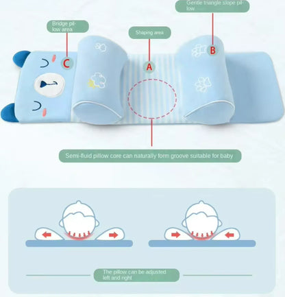 Adjustable Baby Sleeping Support Pillow Anti Roll Cushion And Neck Protection Infant Sleep Positioner  Random Colour