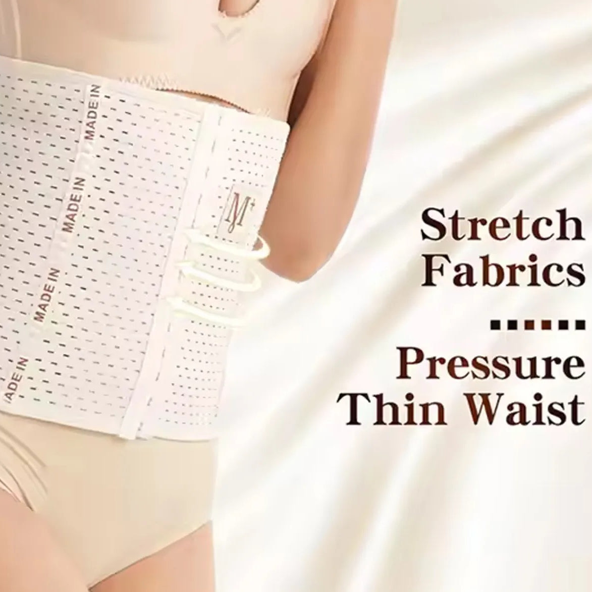 M + Belly Belt 6 Hooks Body Shaper & Tummy Controller ~ Size  3XL ~ Color  Skin