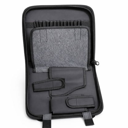 Tactical Hard Shell Pistol Carry Case with Multi Holders & Secure Zip Lock